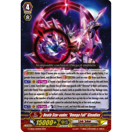 Vanguard_TCG_card_G-CB06_004EN_RRR_Death_Star-vader_Omega_Fall_Glendios_Rondeau_of_Chaos_Salvation