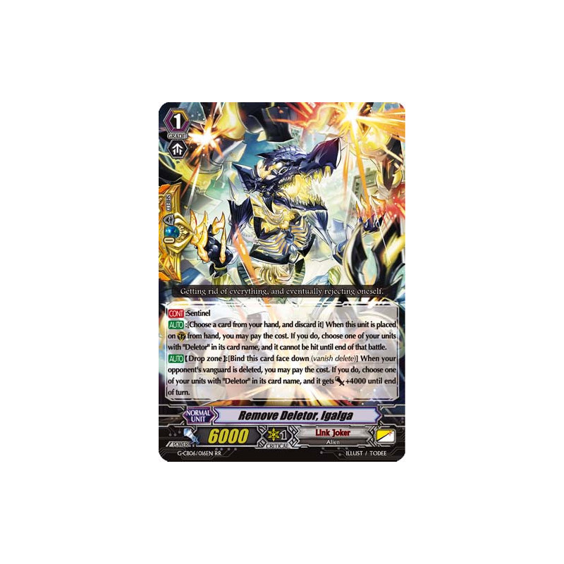Vanguard_TCG_card_G-CB06_016EN_R_Remove_Deletor_Igalga_Rondeau_of_Chaos_Salvation