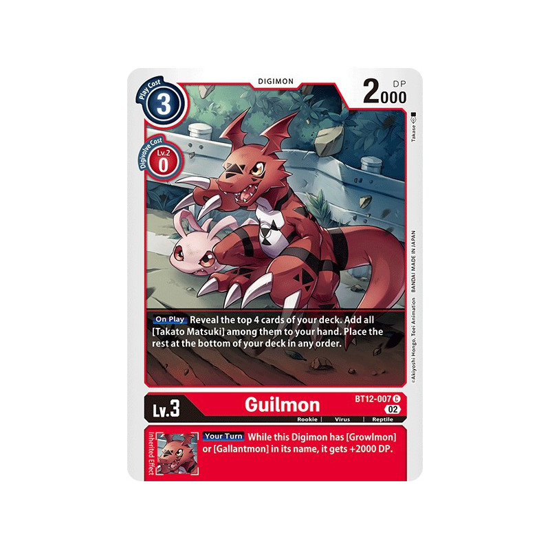 Digimon_TCG_BT12-007_Guilmon_Common_Across_Time_Card_Game