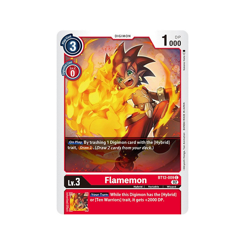 Digimon_TCG_BT12-009_Flamemon_Common_Across_Time_Card_Game