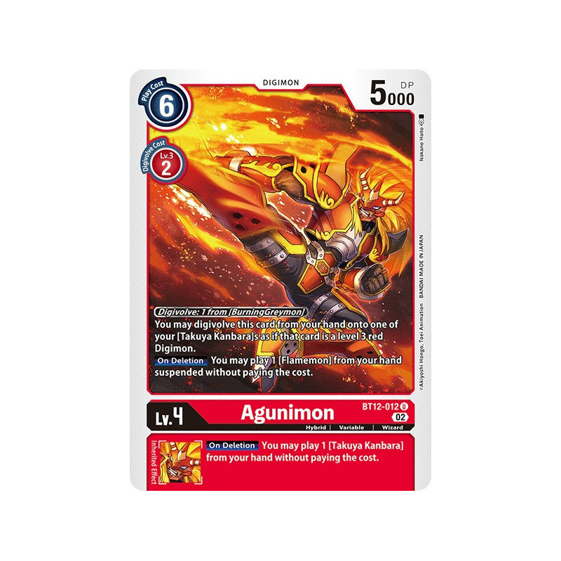 Digimon_TCG_BT12-012_Agunimon_Uncommon_Across_Time_Card_Game