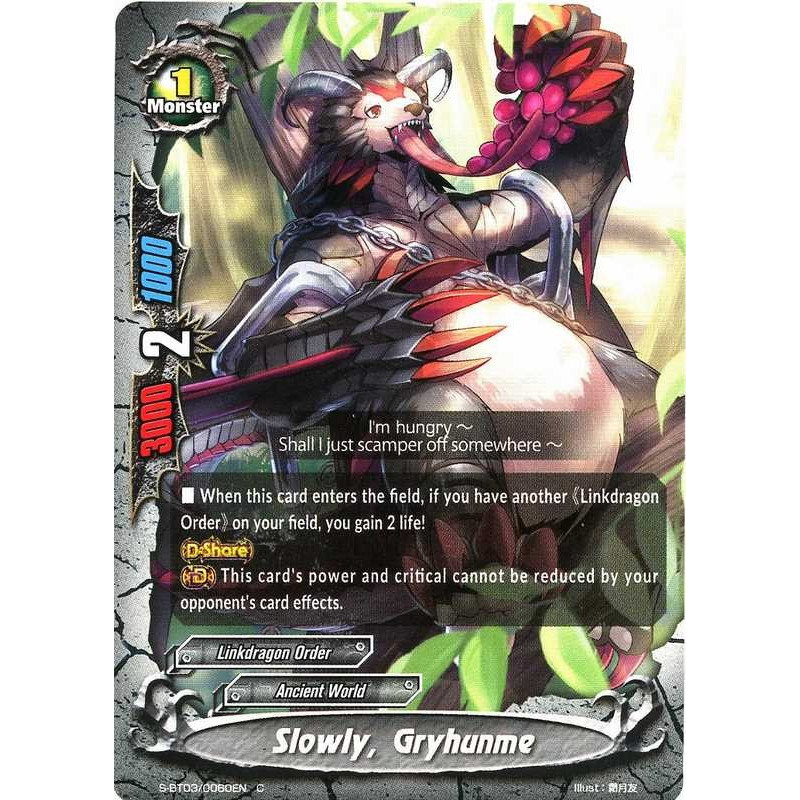buddyfight-tcg-card-foil-s-bt03-0060en-foil-c-slowly-gryhunme-true-awakening-of-deities