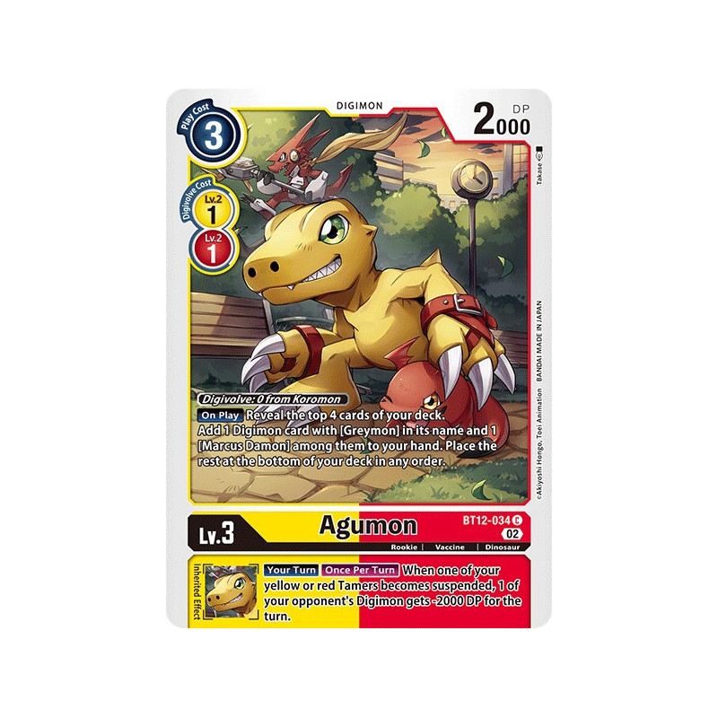 Digimon_TCG_BT12-034_Agumon_Common_Across_Time_Card_Game