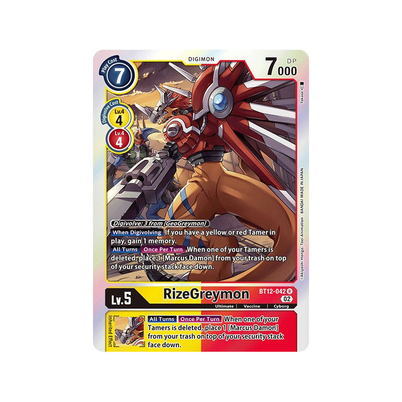 Digimon_TCG_BT12-042_RizeGreymon_Rare_Across_Time_Card_Game