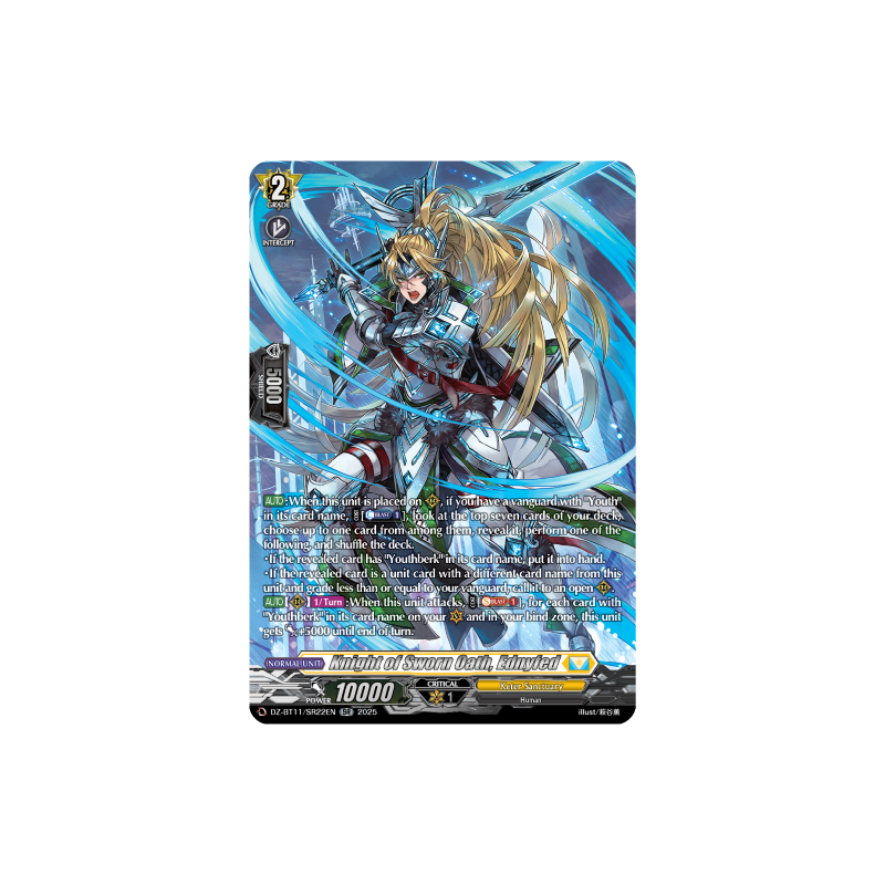 Vanguard_TCG_card_DZ-BT11_SR22EN_SR_Knight_of_Sworn_Oath_Ednyfed_Symphony_of_Might_Bloom