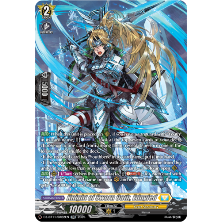 Vanguard_TCG_card_DZ-BT11_SR22EN_SR_Knight_of_Sworn_Oath_Ednyfed_Symphony_of_Might_Bloom
