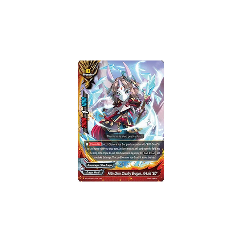 buddyfight-tcg-card-s-bt05-0011en-rr-fifth-omni-cavalry-dragon-arkaid-sd-war-of-dragods