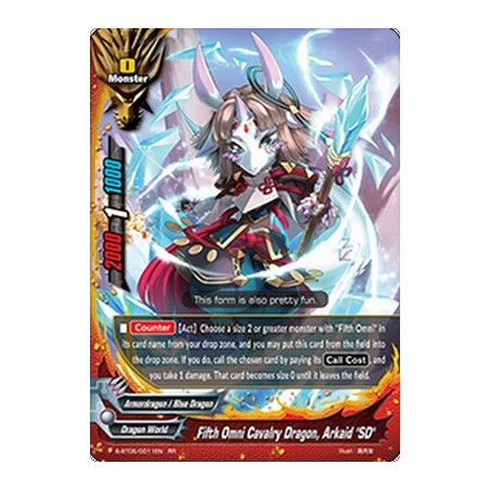 buddyfight-tcg-card-s-bt05-0011en-rr-fifth-omni-cavalry-dragon-arkaid-sd-war-of-dragods