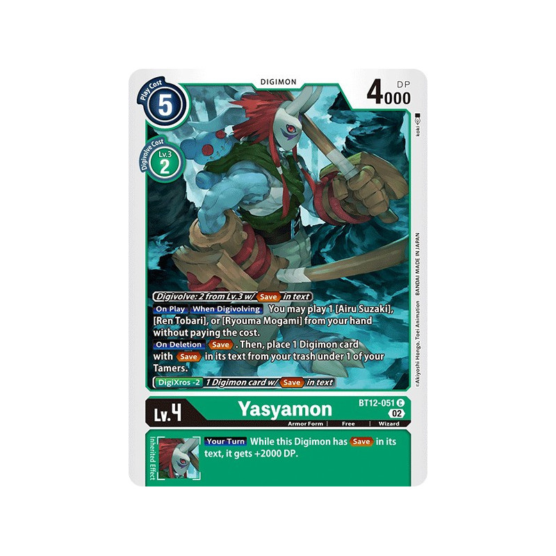 Digimon_TCG_BT12-051_Yasyamon_Common_Across_Time_Card_Game