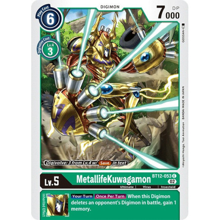 Digimon_TCG_BT12-053_MetallifeKuwagamon_Common_Across_Time_Card_Game