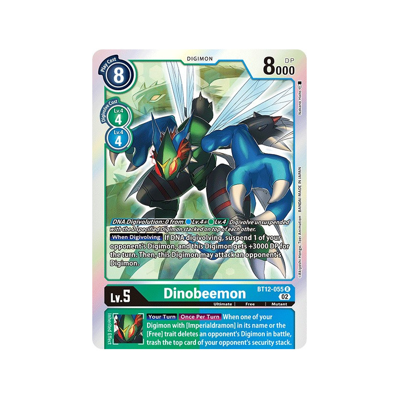 Digimon_TCG_BT12-055_Dinobeemon_Rare_Across_Time_Card_Game