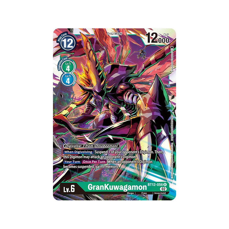 Digimon_TCG_BT12-056_GranKuwagamon_Rare_Across_Time_Card_Game