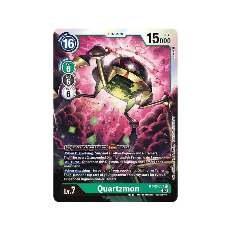 Digimon_TCG_BT12-057_Quartzmon_Super_Rare_Across_Time_Card_Game