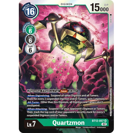 Digimon_TCG_BT12-057_Quartzmon_Super_Rare_Across_Time_Card_Game