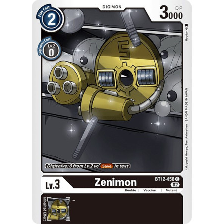 Digimon_TCG_BT12-058_Zenimon_Common_Across_Time_Card_Game