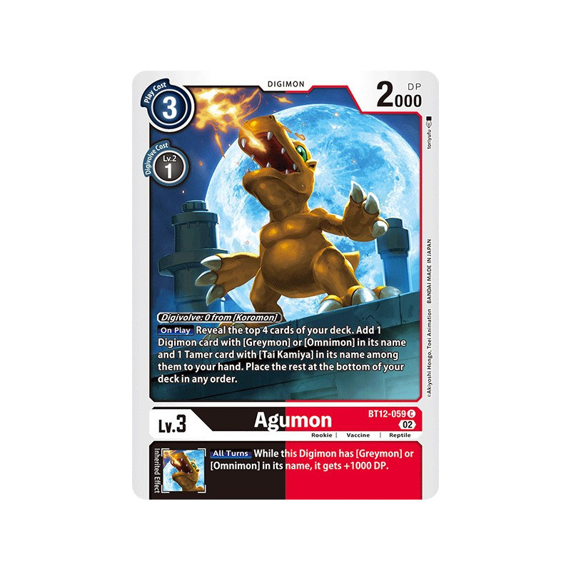 Digimon_TCG_BT12-059_Agumon_Common_Across_Time_Card_Game