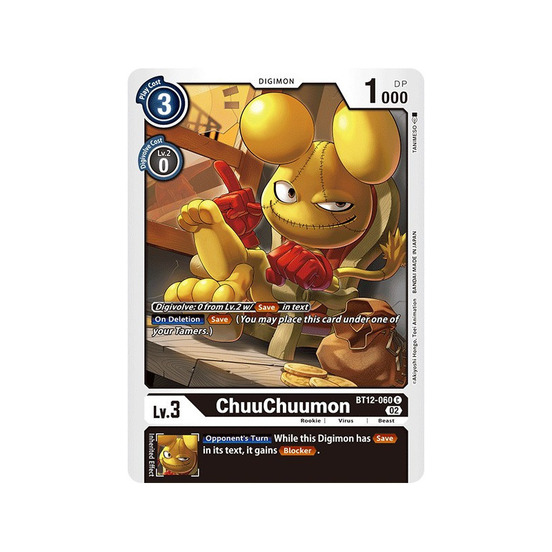Digimon_TCG_BT12-060_ChuuChuumon_Common_Across_Time_Card_Game