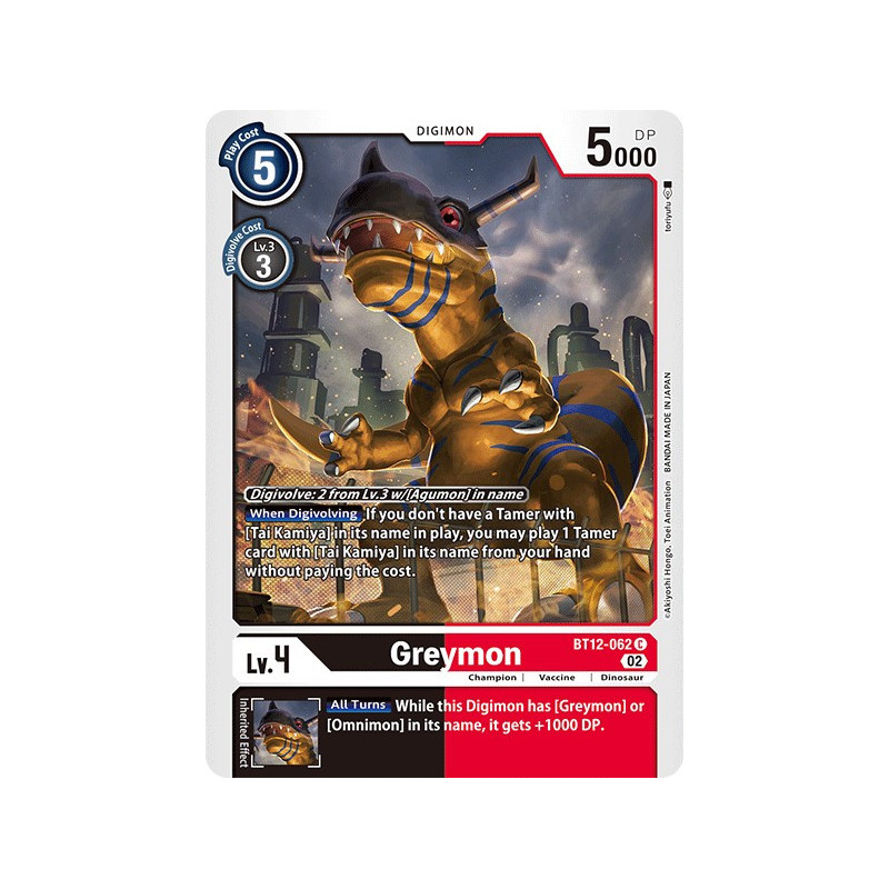 Digimon_TCG_BT12-062_Greymon_Common_Across_Time_Card_Game
