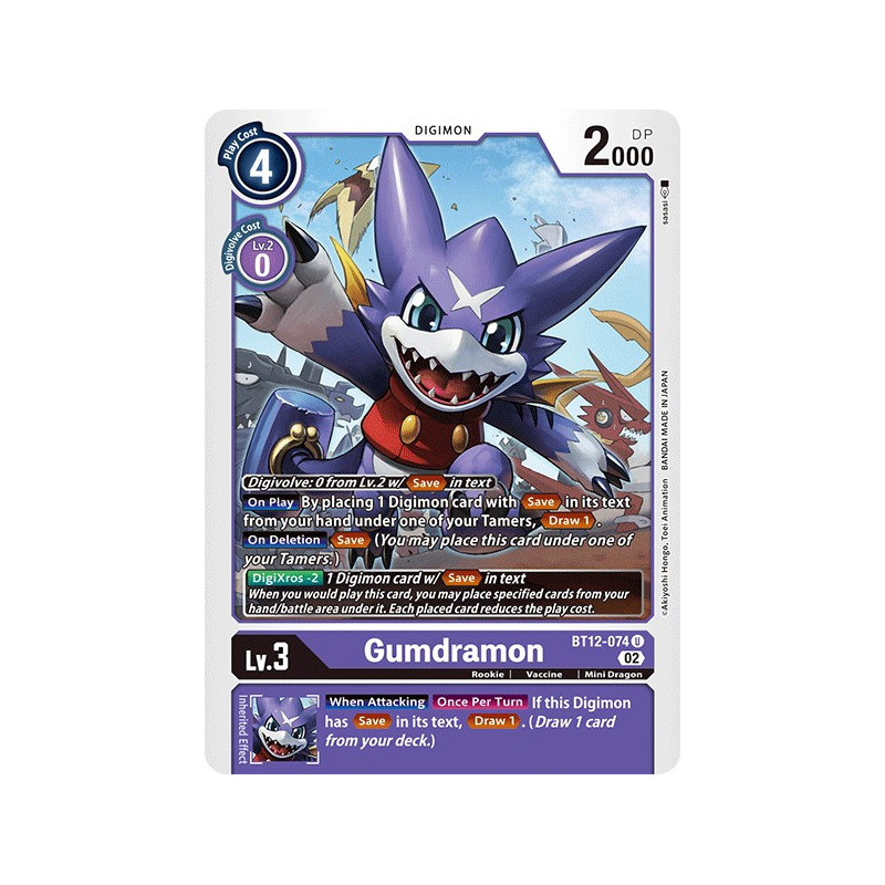 Digimon_TCG_BT12-074_Gumdramon_Uncommon_Across_Time_Card_Game