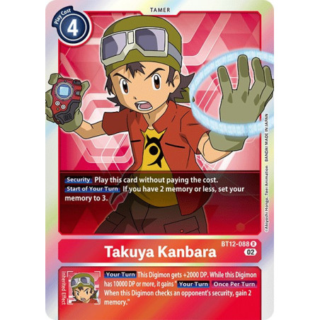 Digimon_TCG_BT12-088_Takuya_Kanbara_Rare_Across_Time_Card_Game
