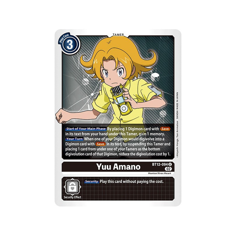 Digimon_TCG_BT12-094_Yuu_Amano_Uncommon_Across_Time_Card_Game