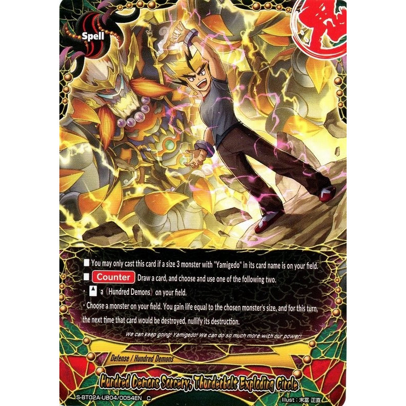 buddyfight-tcg-card-s-bt02a-ub04-0054en-c-hundred-demons-sorcery-thunderbolt-exploding-circle-blazing-overclash