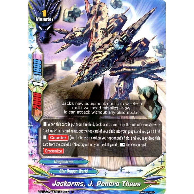 buddyfight-tcg-card-foil-s-bt02a-ub04-0026en-foil-r-jackarms-j-penero-theus-blazing-overclash
