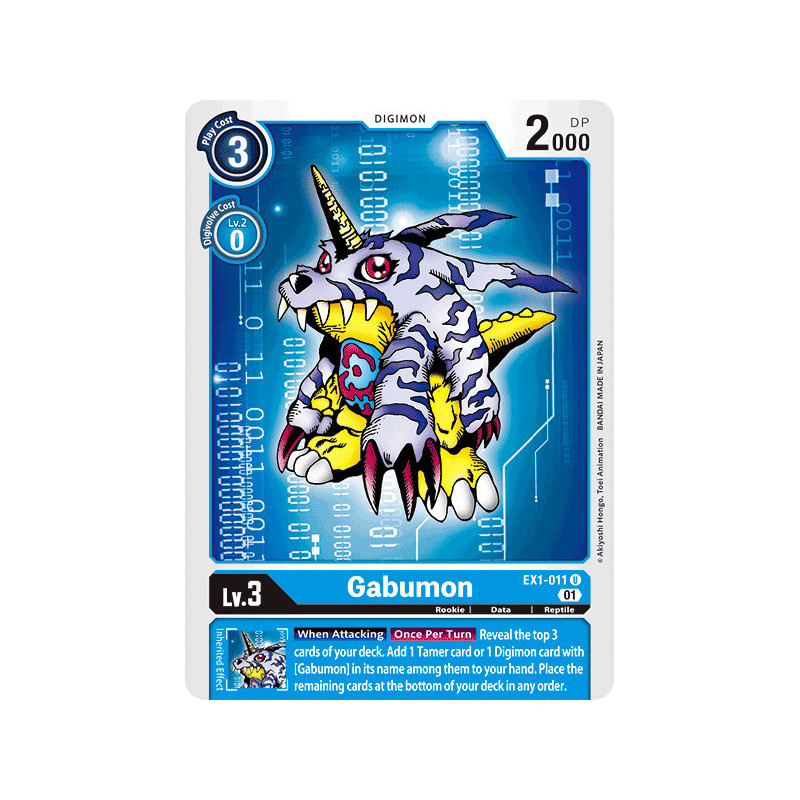 Digimon_TCG_EX1-011_Gabumon_Uncommon_Classic_Collection_Card_Game