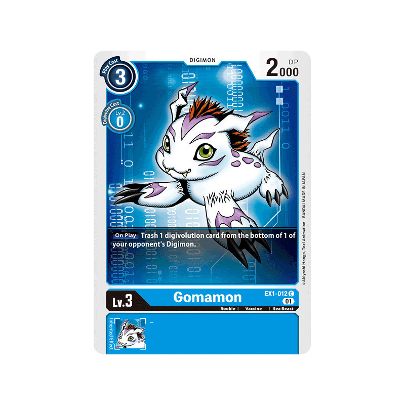 Digimon_TCG_EX1-012_Gomamon_Common_Classic_Collection_Card_Game