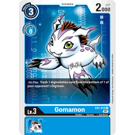 Digimon_TCG_EX1-012_Gomamon_Common_Classic_Collection_Card_Game
