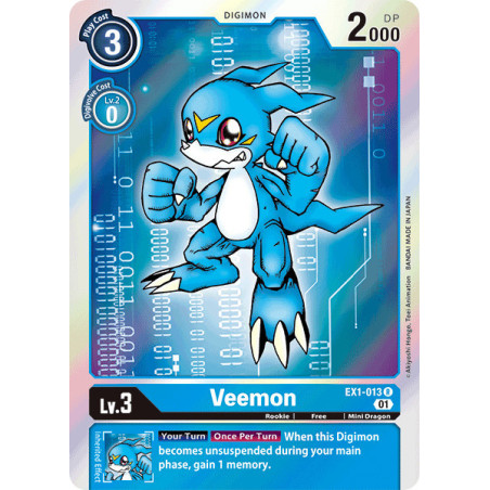 Digimon_TCG_EX1-013_Veemon_Rare_Classic_Collection_Card_Game