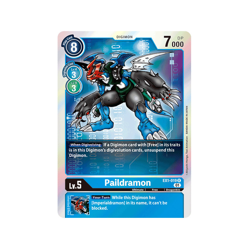 Digimon_TCG_EX1-019_Paildramon_Rare_Classic_Collection_Card_Game