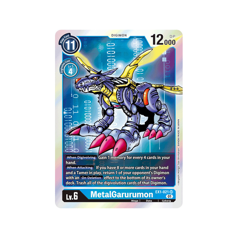Digimon_TCG_EX1-021_MetalGarurumon_Super_Rare_Classic_Collection_Card_Game