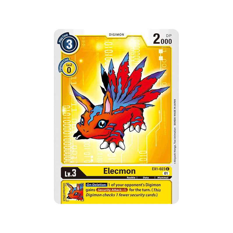Digimon_TCG_EX1-023_Elecmon_Common_Classic_Collection_Card_Game