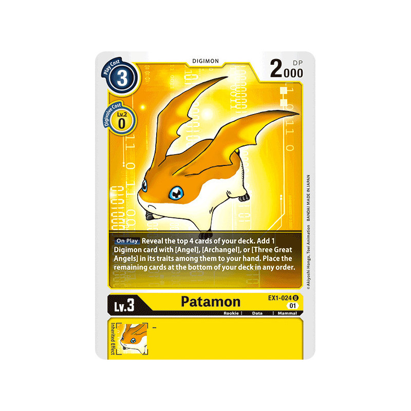 Digimon_TCG_EX1-024_Patamon_Uncommon_Classic_Collection_Card_Game