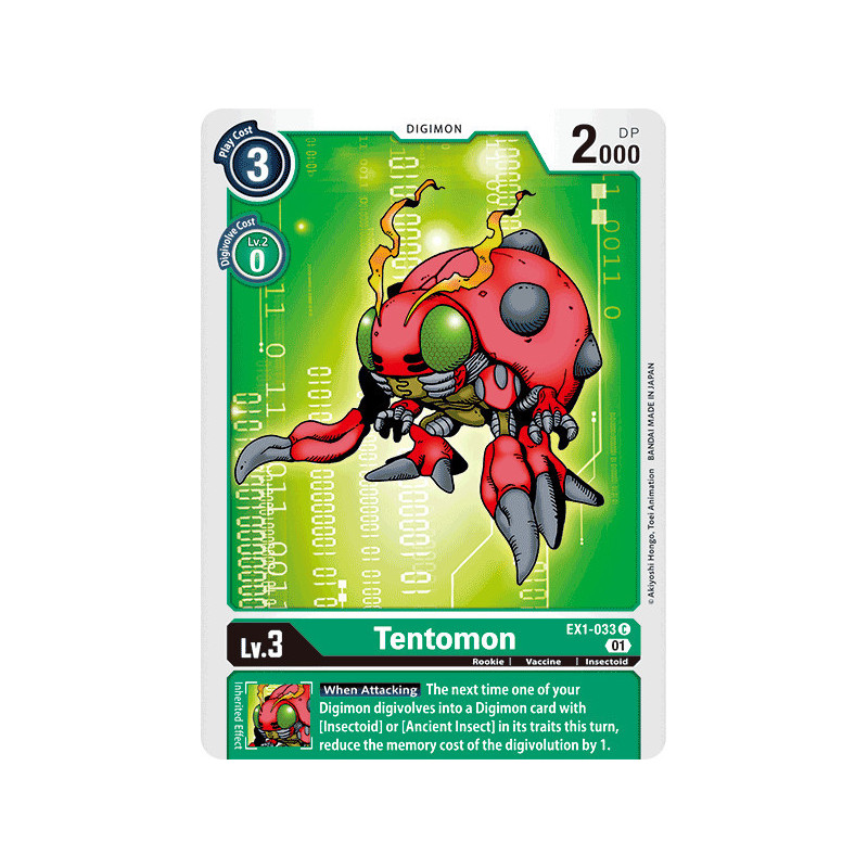 Digimon_TCG_EX1-033_Tentomon_Common_Classic_Collection_Card_Game