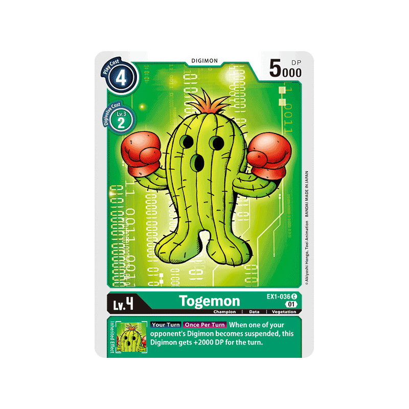 Digimon_TCG_EX1-036_Togemon_Common_Classic_Collection_Card_Game