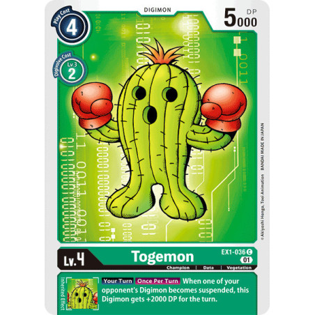 Digimon_TCG_EX1-036_Togemon_Common_Classic_Collection_Card_Game