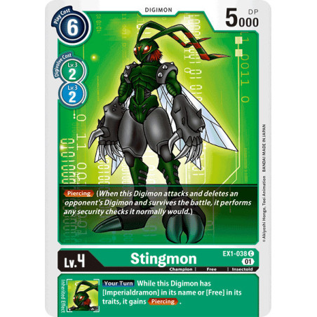 Digimon_TCG_EX1-038_Stingmon_Common_Classic_Collection_Card_Game