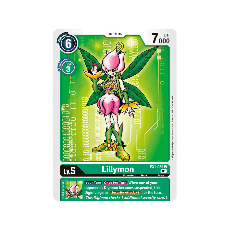 Digimon_TCG_EX1-039_Lillymon_Uncommon_Classic_Collection_Card_Game