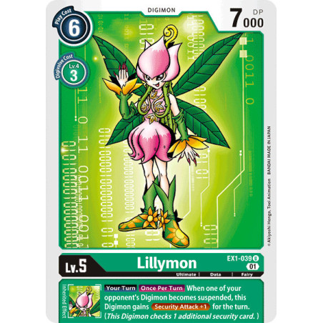 Digimon_TCG_EX1-039_Lillymon_Uncommon_Classic_Collection_Card_Game