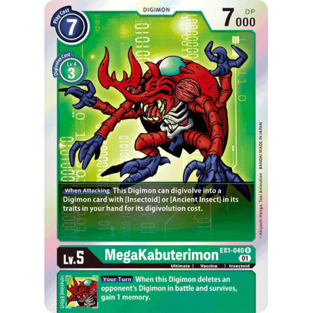Digimon_TCG_EX1-040_MegaKabuterimon_Rare_Classic_Collection_Card_Game