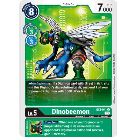 Digimon_TCG_EX1-041_DinoBeemon_Uncommon_Classic_Collection_Card_Game
