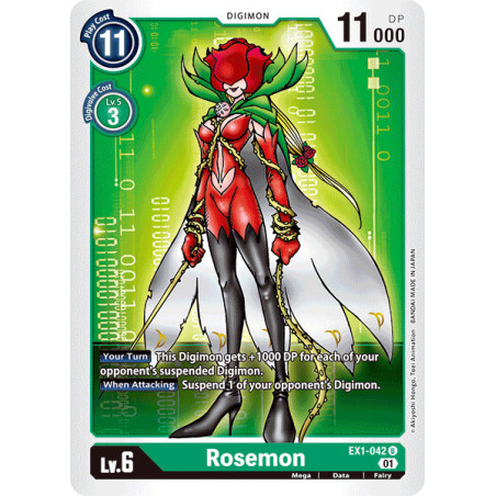 Digimon_TCG_EX1-042_Rosemon_Uncommon_Classic_Collection_Card_Game