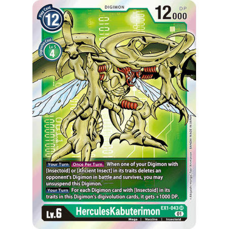 Digimon_TCG_EX1-043_HerculesKabuterimon_Super_Rare_Classic_Collection_Card_Game