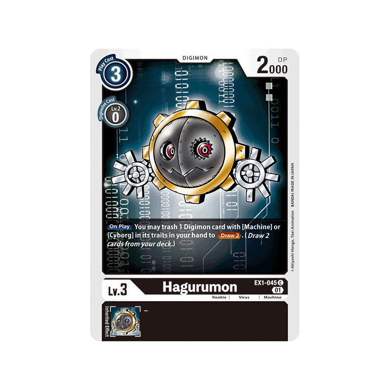 Digimon_TCG_EX1-045_Hagurumon_Common_Classic_Collection_Card_Game