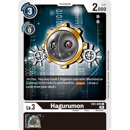 Digimon_TCG_EX1-045_Hagurumon_Common_Classic_Collection_Card_Game