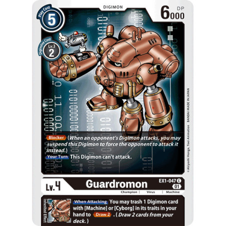 Digimon_TCG_EX1-047_Guardromon_Common_Classic_Collection_Card_Game