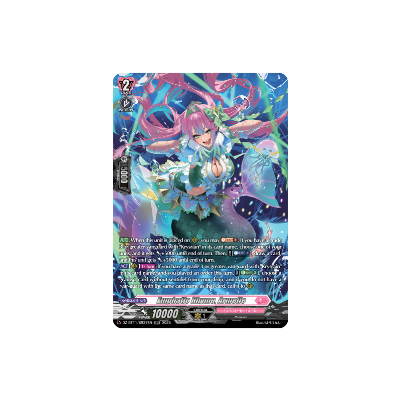 Vanguard_TCG_card_DZ-BT11_SR37EN_SR_Emphatic_Rhyme_Armelle_Symphony_of_Might_Bloom