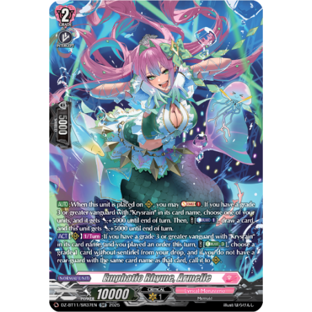 Vanguard_TCG_card_DZ-BT11_SR37EN_SR_Emphatic_Rhyme_Armelle_Symphony_of_Might_Bloom